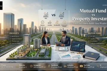 Mutual Fund vs Property Investment comparison showing returns, risk, liquidity, and wealth creation in India