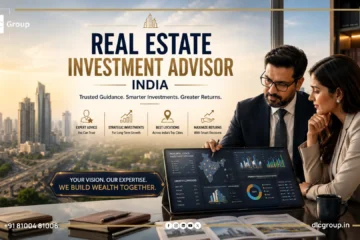 Professional reviewing a real estate investment portfolio with a map of India in the background