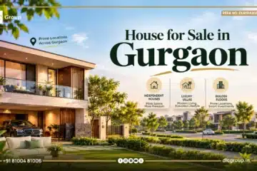 Independent house for sale in Gurgaon with parking and garden