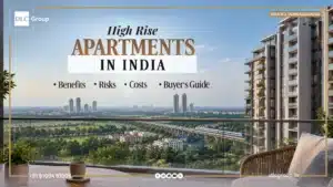 Modern high rise apartments in India featuring luxury residential towers and landscaped surroundings
