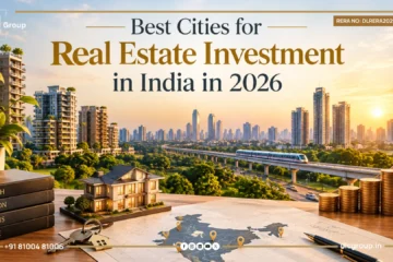 Skyline of an Indian city representing the best cities for real estate investment in India in 2026